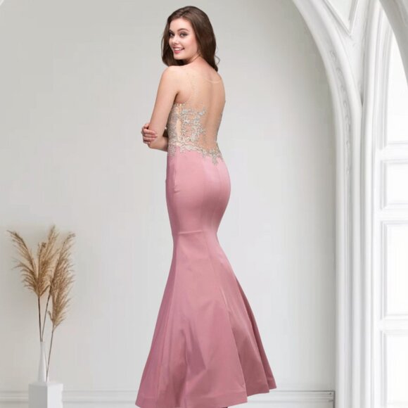 Abby Paris by Lucci Lu, Prom Dress Formal Gown, Style 93019, Blush Pink, Size 4 - Picture 1 of 16